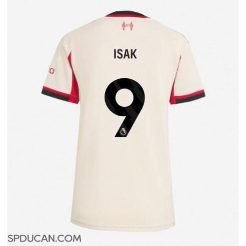 Zenski Nogometni Dres Liverpool Alexander Isak #9 Gostujuci 2025-26 Kratak Rukav